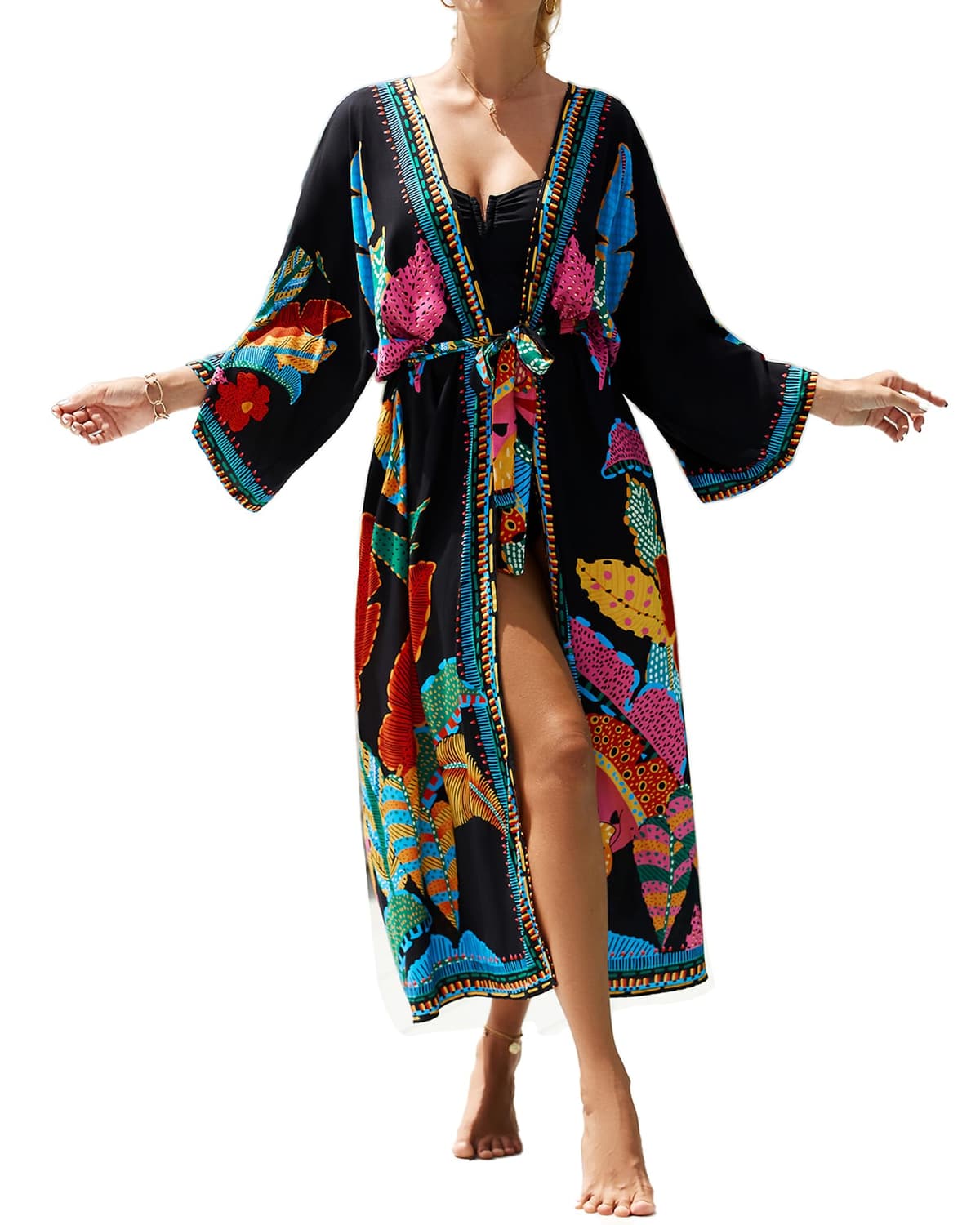 Bsubseach Bikini Bohemio para Mujer para bañador Kimono cárdigan — view 15