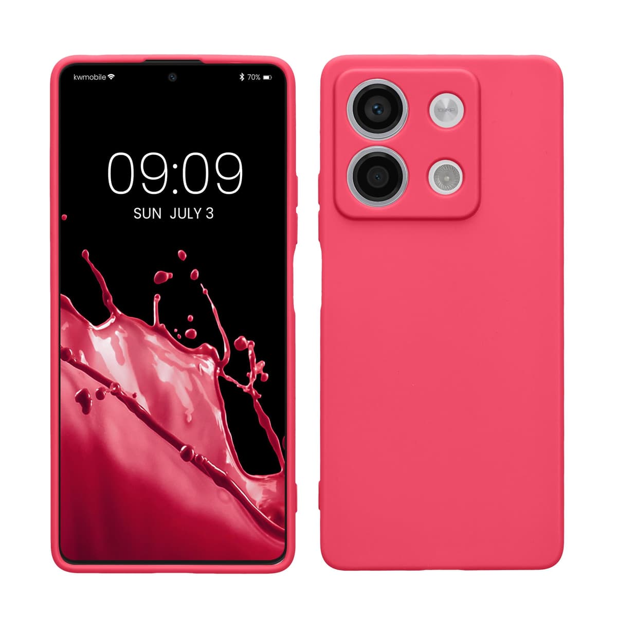 kwmobile Carcasa Compatible con Xiaomi Redmi Note 14 Pro 5G / Poco X7 Funda - Funda Ultrafina de TPU con Bordes elevados - Lavanda Metalizado — view 206