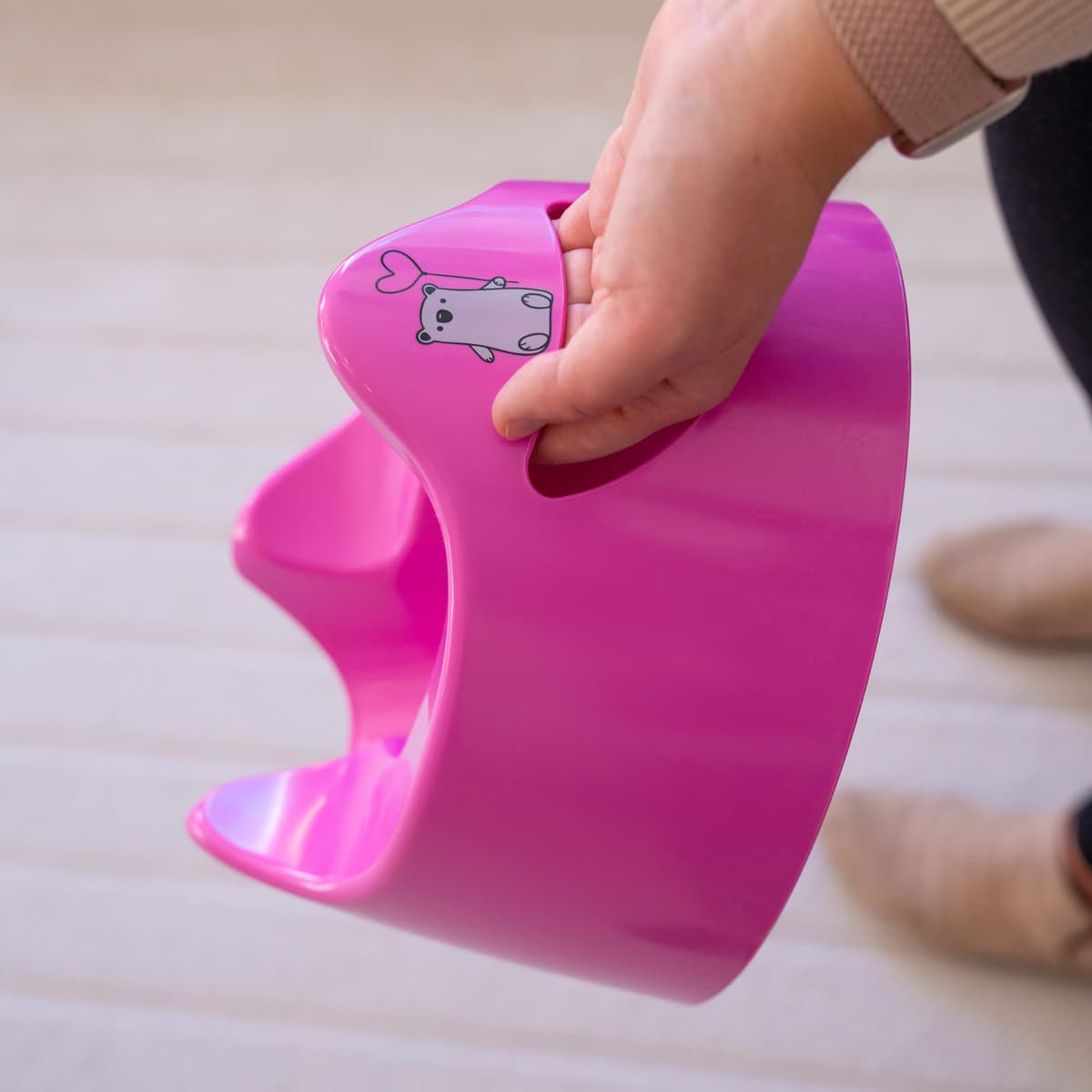 Toddler Essentials Easy Pour Potty - Dark Pink | Portable Potty Training Toilet Seat for Toddlers | Hygienic, Easy to Clean, and Travel-Friendly (Previously known as Pourty) — view 7