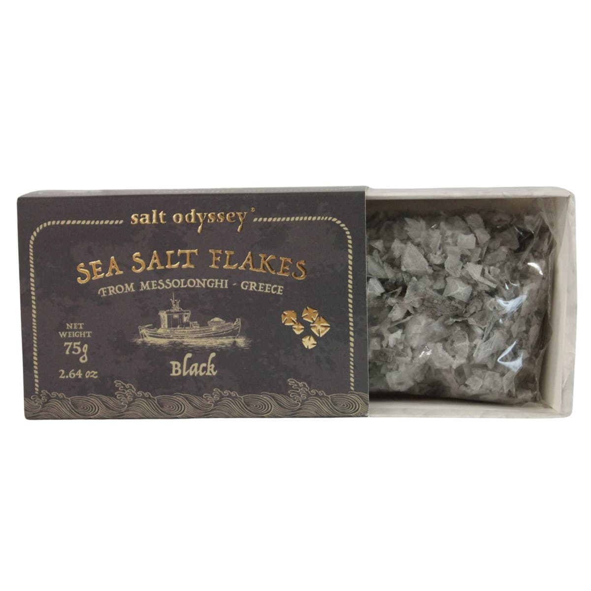 Salt Odyssey Escamas de Sal Marina Negras, Paquete de 3 x 75 g (Total: 225 g) — view 4
