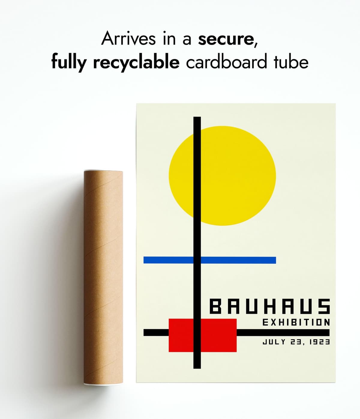 Bauhaus Circle & Lines Poster, Bauhaus Print, Framed Abstract Art, Mid-Century Wall Art, Modern Home Decor, Gift Idea, Archival Matte, A2 (Print Only) - 59.4x42cm — view 6