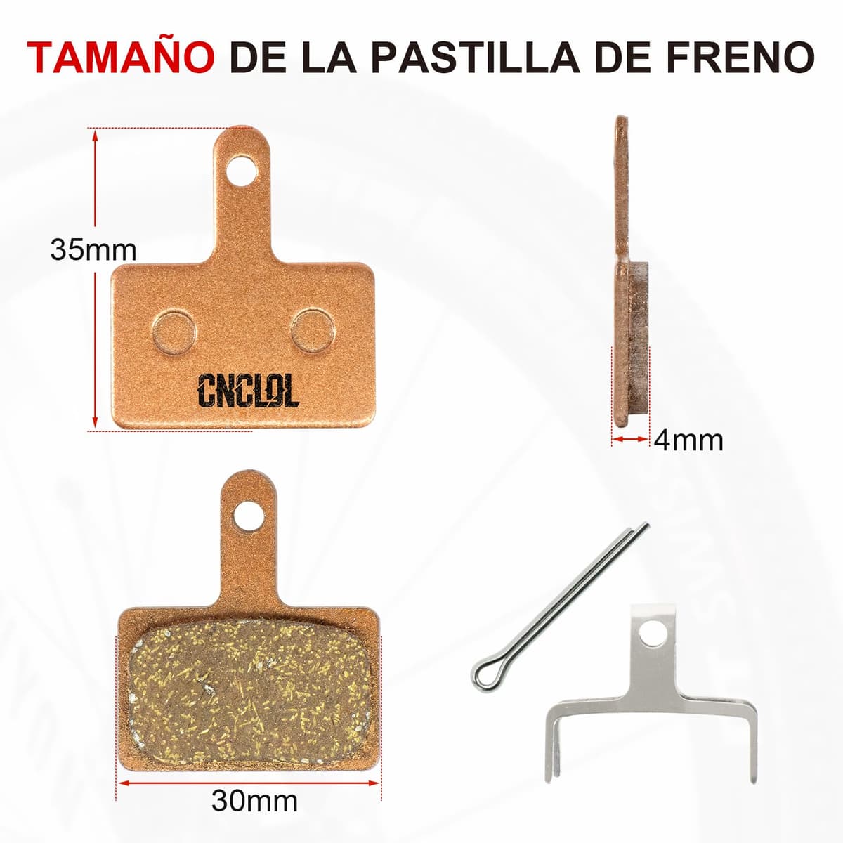 Pastillas de Freno para Shimano B01s B03s B05s,Pastillas Freno Bicicleta MTB para TRP Tektro Deore M315 M355 M395 M445 M446 M447 M515 M525 M575 r180p/s.organicas Resina/semimetalicas/metalico — view 2