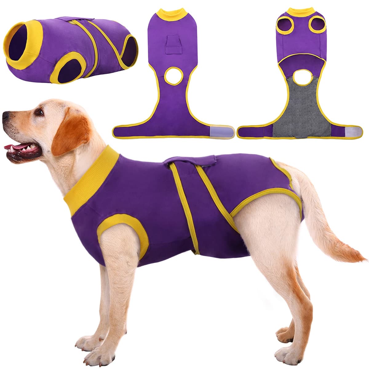 Kuoser Traje de recuperación de Perro para Hombre/Mujer, Camiseta para Cachorros después de la cirugía, Alternativa de Cuello electrónico para Mascotas pequeño, Mediano y Grande — view 12