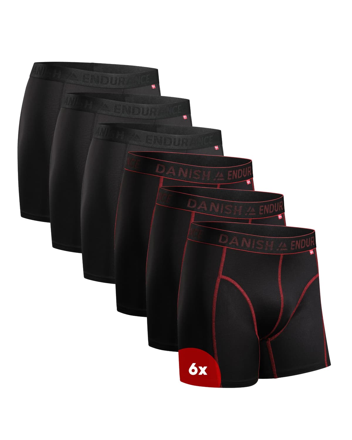 DANISH ENDURANCE Calzoncillos tipo bóxer de rendimiento para hombre (paquete de 6) – Absorbe la humedad, comodidad de secado rápido con ajuste extralargo — view 14