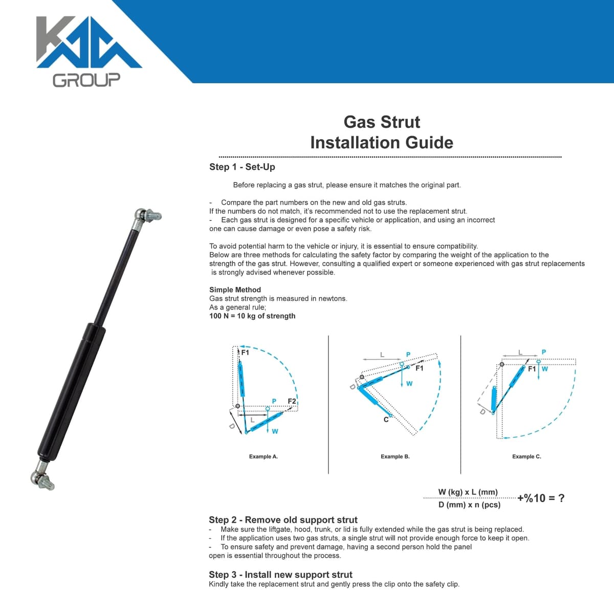 Universal Gas Struts Spring Ball Joint | 100-1000 Newton | Length Options 200 mm to 900 mm | Heavy-Duty | Lift Support System (200MM, 500 N) — view 3
