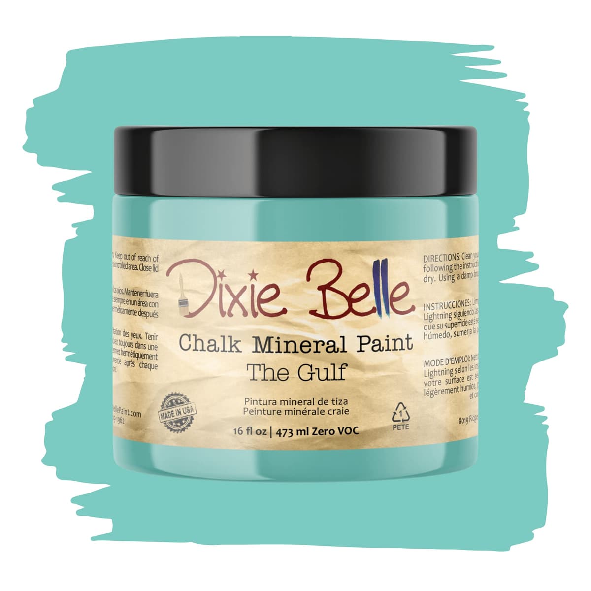 Dixie Belle Paint Company Chalk Finish Furniture Paint - Caviar (32oz) - Matte Black Chic Chalk Mineral DIY Furniture Paint — view 201