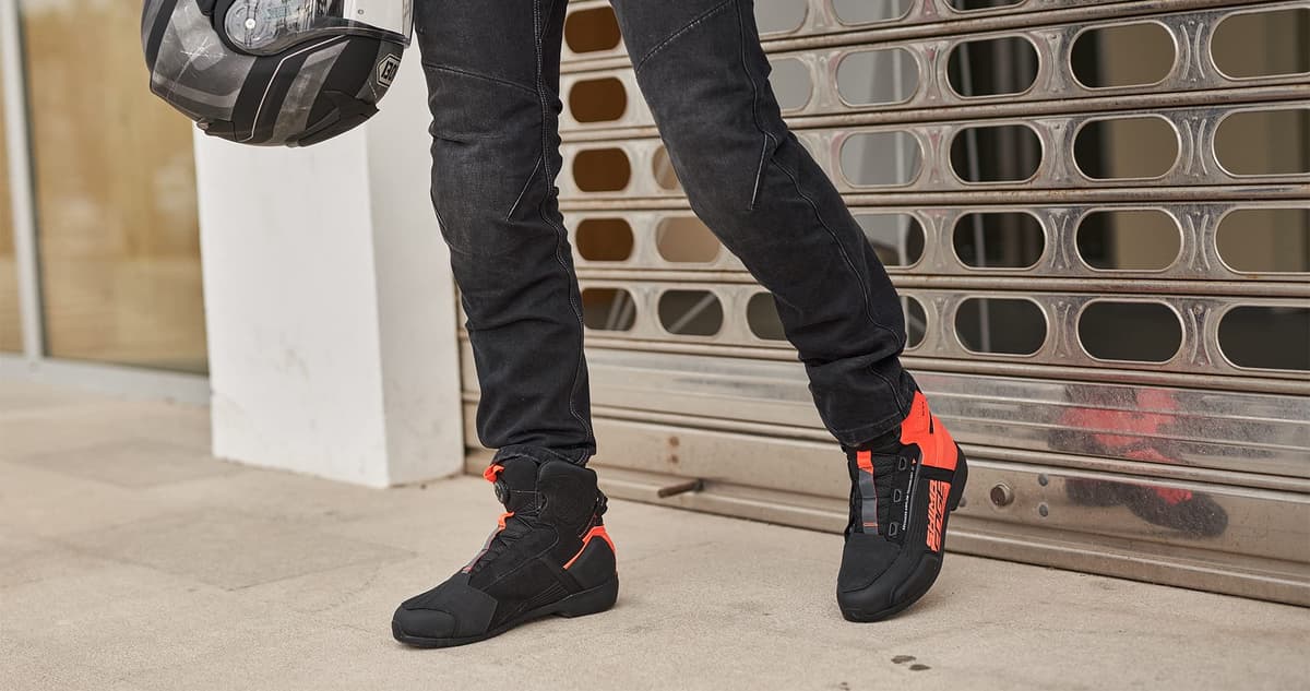 SHIMA EDGE VENTED Botas Moto Hombre Cuero Ventilada Zapatillas ATOP Verano Calzado Motorista Baja Adventure Cremallera Lateral Protección Tobillo Motocicleta Trail (Masculinos, Ventilado, Rojo, 41) — view 3