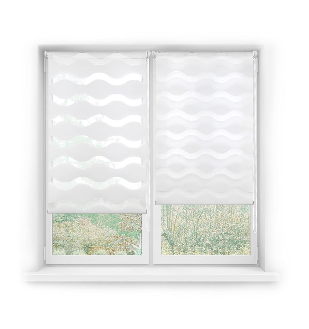 Blindecor Indus SIN HERRAMIENTAS | Estor Enrollable Sin Taladrar de Doble Capa | Color Blanco 40 x 130 cm (ancho x largo) | Tamaño de la Tela 37 x 125 cm — view 49