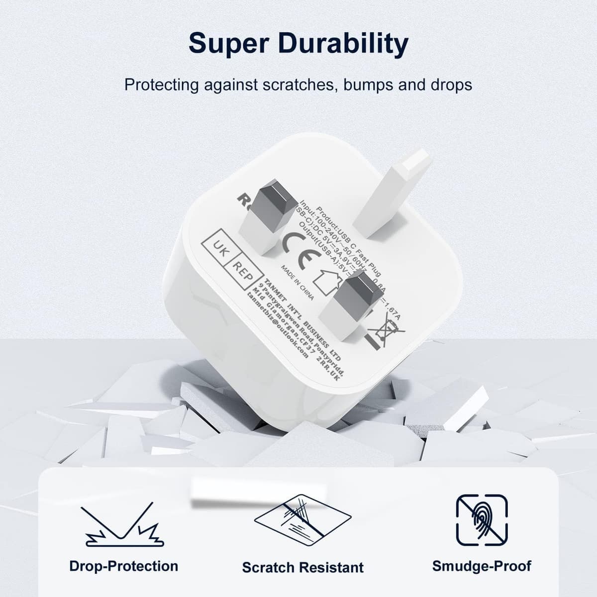 USB C and USB Plug UK Fast Charge,40W Multi USB Plug Fast Charger 20W Dual USBC Power Adapter i Phone Apple Type C Plugs with USB Port Head for iPhone 17 16 15 14 13 12 11 Pro Max Plus iPad 10th A16 — view 3