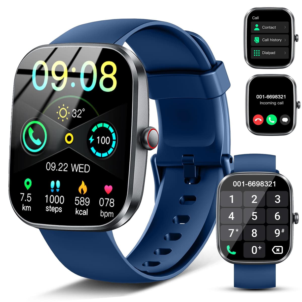 Smart Watch, 2026 HD 1.91" Bluetooth 5.4 Calling Smartwatch for Men Women, SPO2/Heart Rate/Sleep Monitor, 115+ Sport Modes Fitness Activity Trackers, IP68 Waterproof Step Counter for Android iOS — view 11