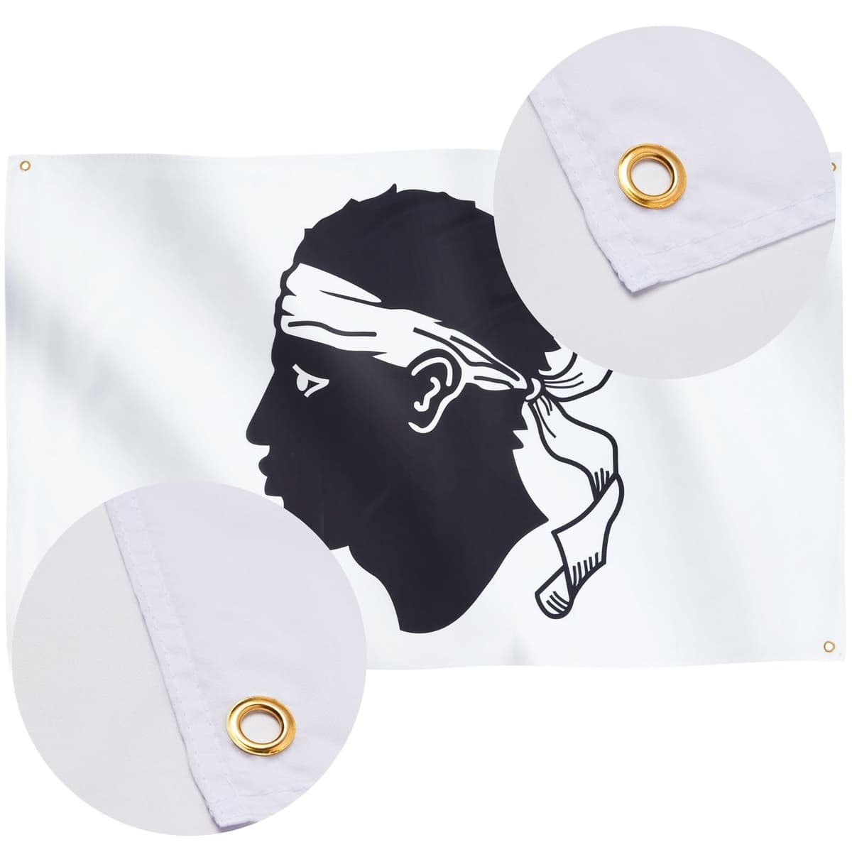 Runesol Cornwall Flag - 91x152cm, 3ft x 5ft, Cornish Flag, 4 Grommets, Eyelet in Every Corner, Premium Quality, Inside & Outside Use, Vivid Colours — view 876