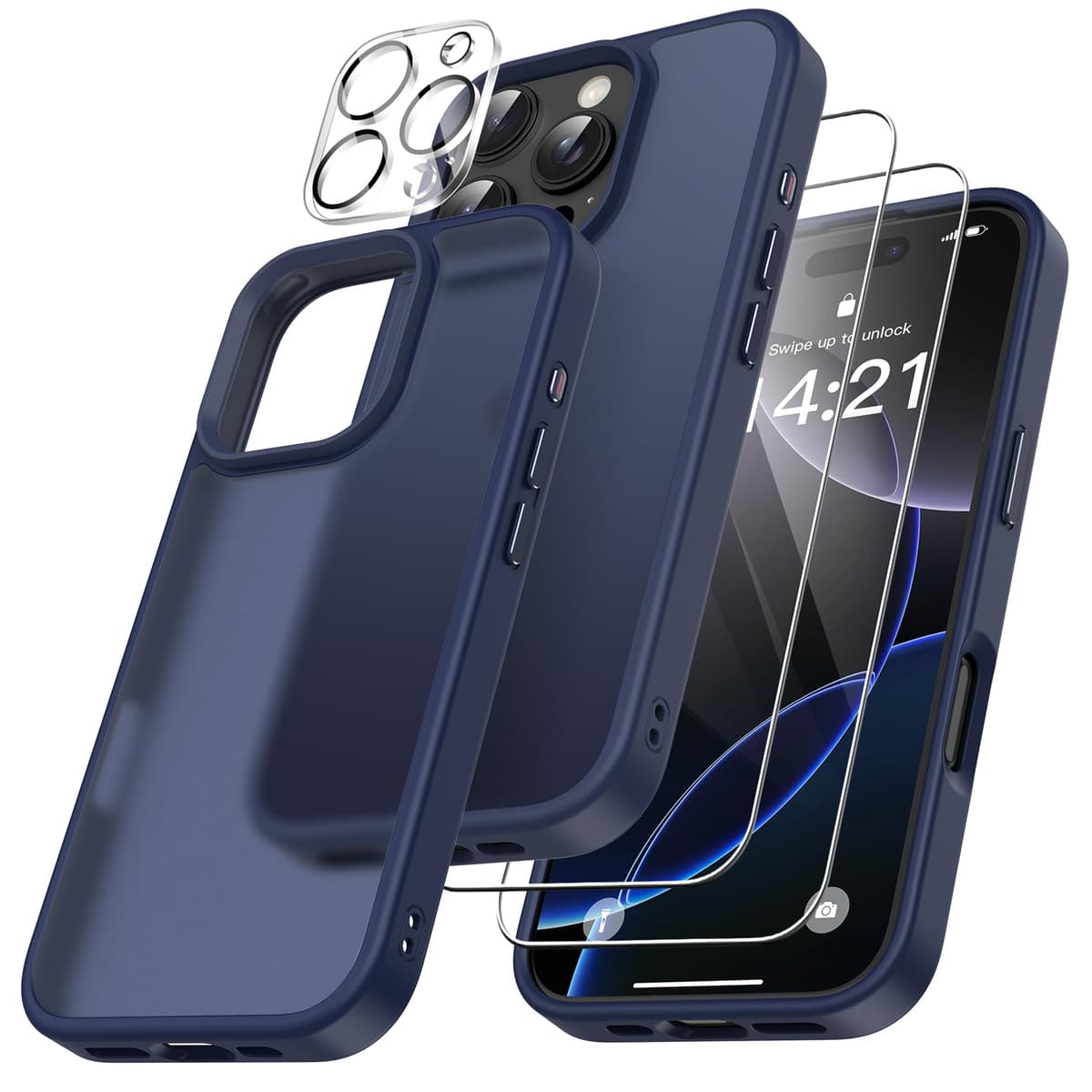 FLLAO 4 en 1 Funda para iPhone 15 con 2 Protector Pantalla y 1 Protector Lente Cámara, [Almohadilla de Aire integrada] Antigolpes Antiarañazos Carcasa 6,1 Pulgadas, Transparente — view 16