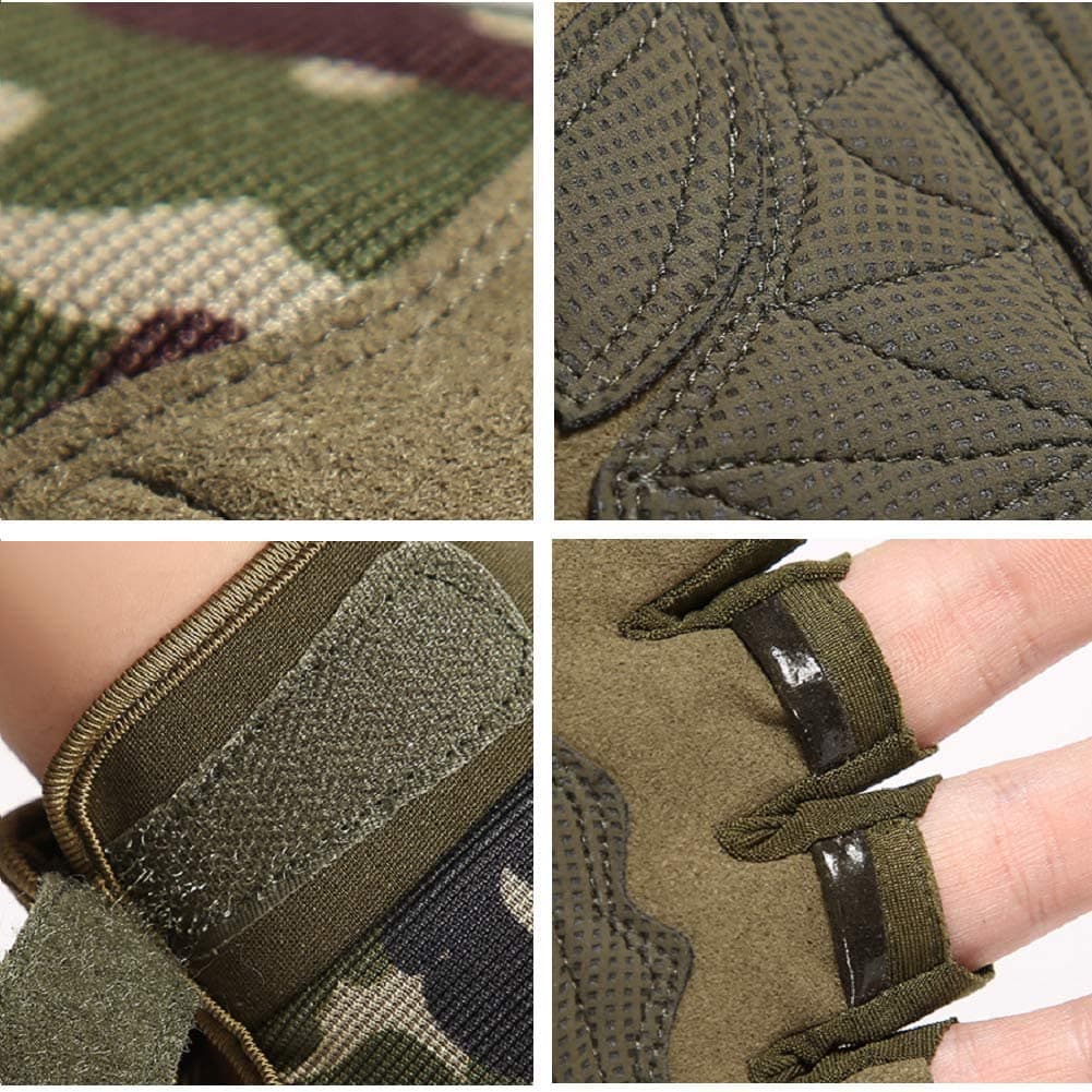 Hycoprot - Guantes sin dedos para exteriores, ligeros, transpirables y protectores para escalada, motocicleta, camping, escalada, al aire libre — view 2