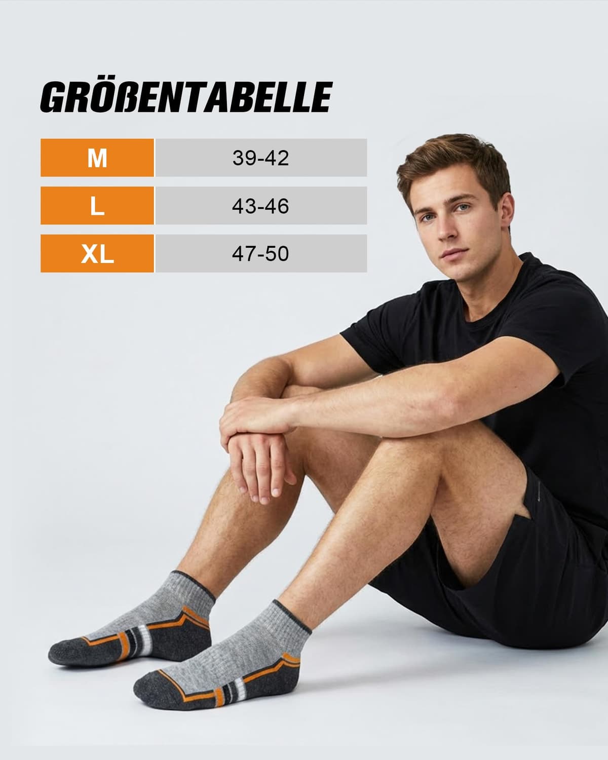 Calcetines deporte hombre calcetines cortos algodón transpirables de verano para running, deporte, correr, casa, trabajo, con suela de felpa,6/10 Pares — view 9