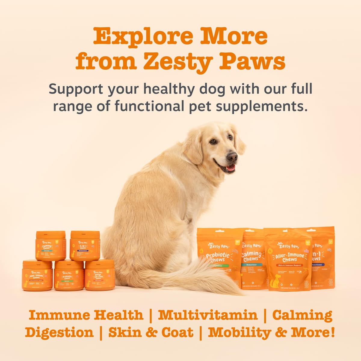 Zesty Paws Hip & Joint Chews for Dogs | Supports Joint Flexibility, Mobility, Healthy Cartilage & Helps Soothe Stiff Joints | With Glucosamine, Chondroitin, Green-Lipped Mussel | Daily Use | 90 Chews — view 6