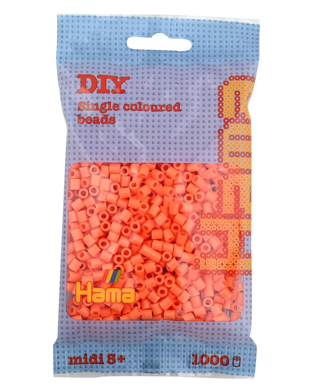 HAMA Bolsa de perlas | Aprox. 1000 cuentas midi fusibles para manualidades y mosaicos | Perlas de fusión para niños creativos 5+ | Juego de arte y decoración | Apricot