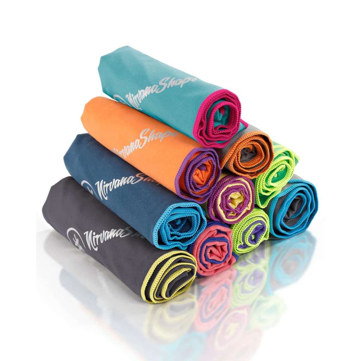 NirvanaShape Toalla de Microfibra | 14 Colores | 8 Dimensiones | Toalla de Viaje Ligera, Absorbente y de Secado Rápido | Toalla de Baño para Viajes | Ideal para Playa, Camping, Yoga y Sauna