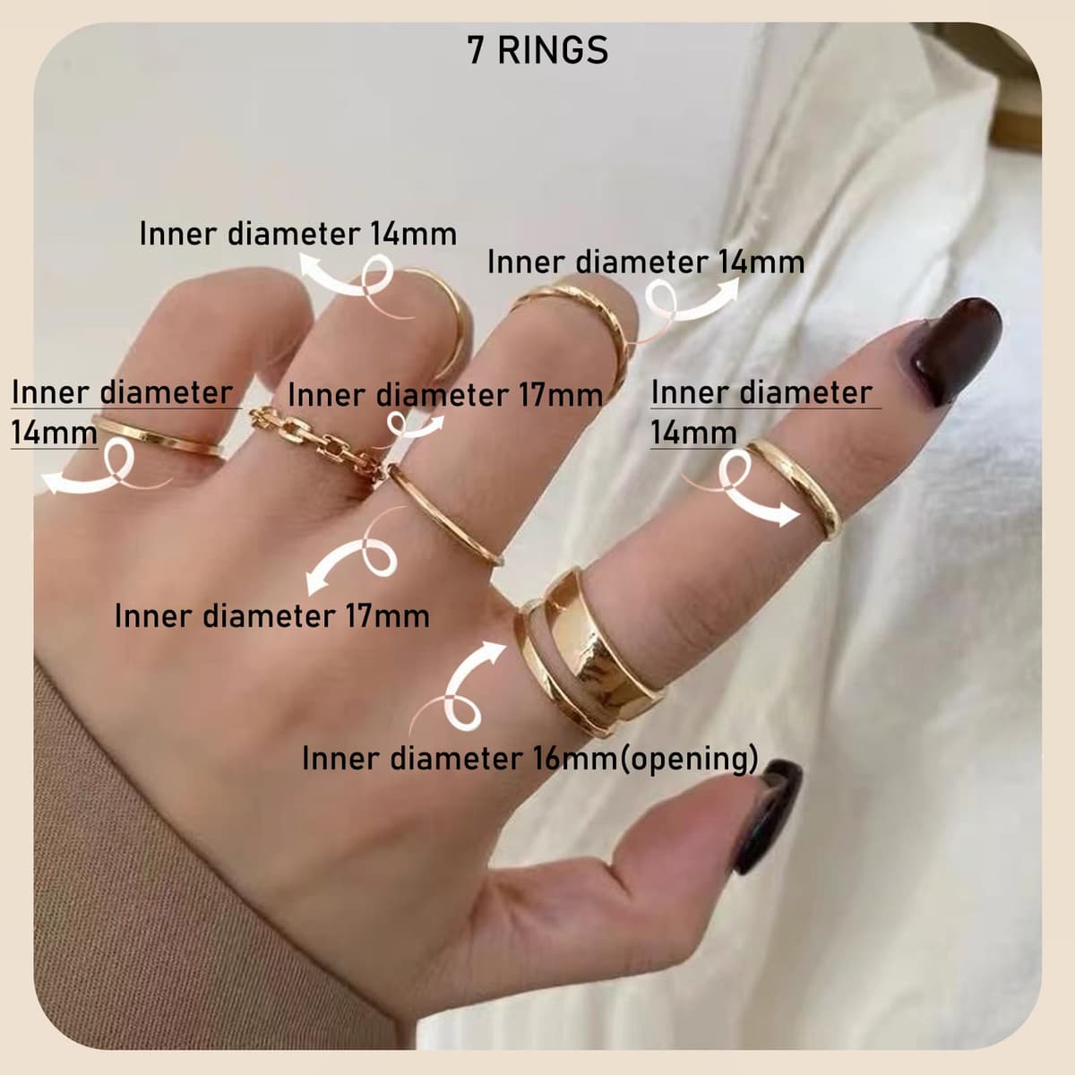 Joyas de Mujer - Set de 18 Piezas: Brazalete Dorado, Cadena y Collar Oro, Gargantilla y Choker Dorado, Bisutería, Joyería y Colgante para Mujeres, Oro — view 4