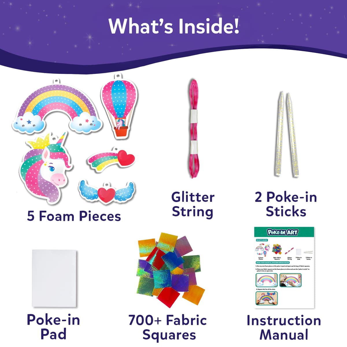 Skillmatics Poke-in Art - Magical Unicorn Dream Decor, Mess-Free Fun for Kids, DIY Sewing Craft Kits, Creative Activity, Gifts for Ages 4, 5, 6, 7, 8, 9 — view 4