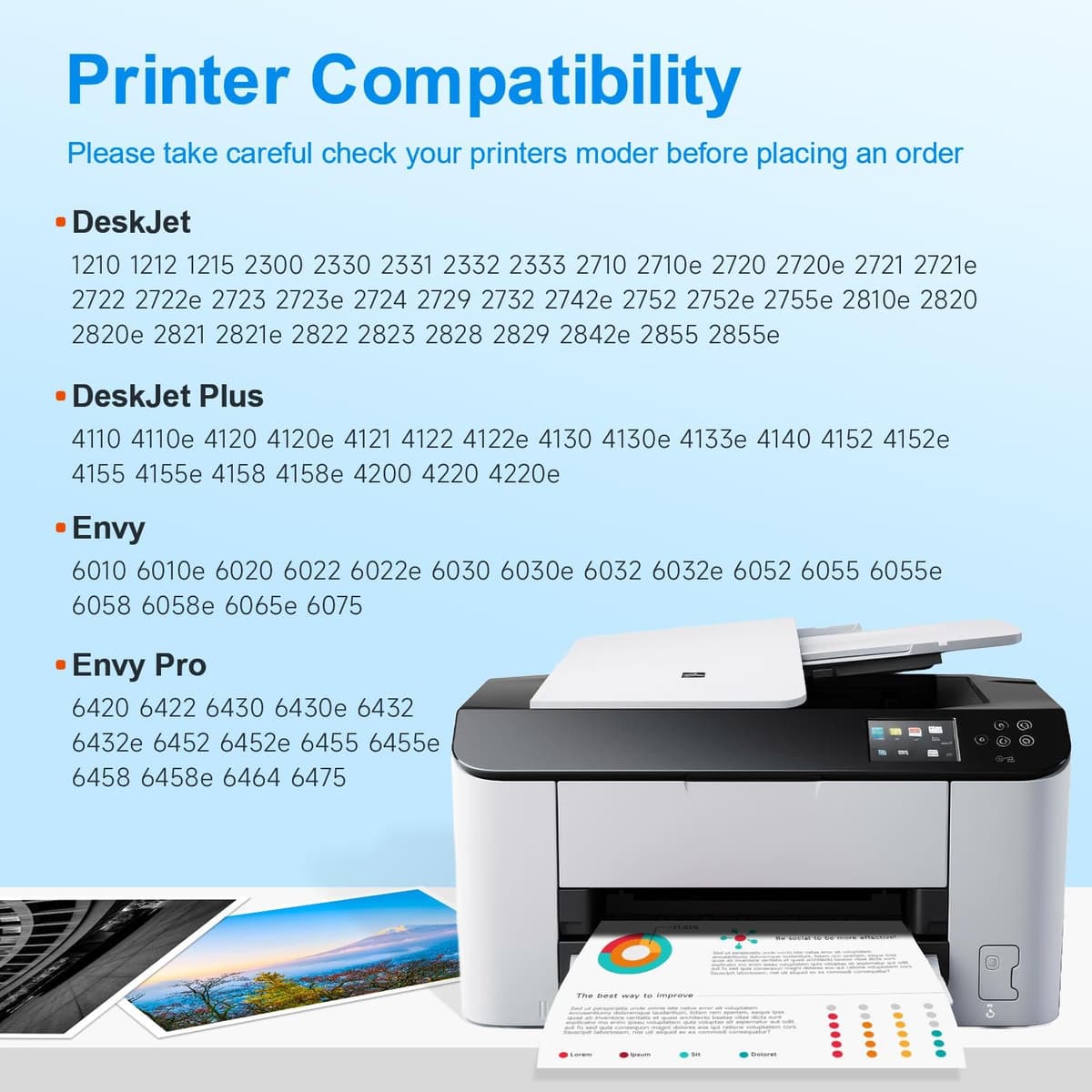 305XL Ink Cartridges Black and Colour Replacement for HP 305 Ink Cartridge, Printer Ink 305 Compatible with HP Envy 6000 6020e 6032e, DeskJet 2700 2700e 2710e 2722e 2800e 2810e 2820e (2 Pack) — view 2