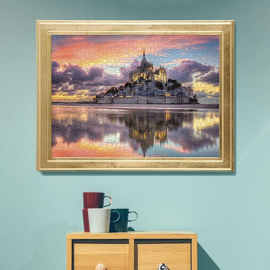 Clementoni Puzzle 1000 Piezas Paisaje Naturaleza Mont Saint Michel, Puzzle Adulto Naturaleza (39367), Multicolor — view 8