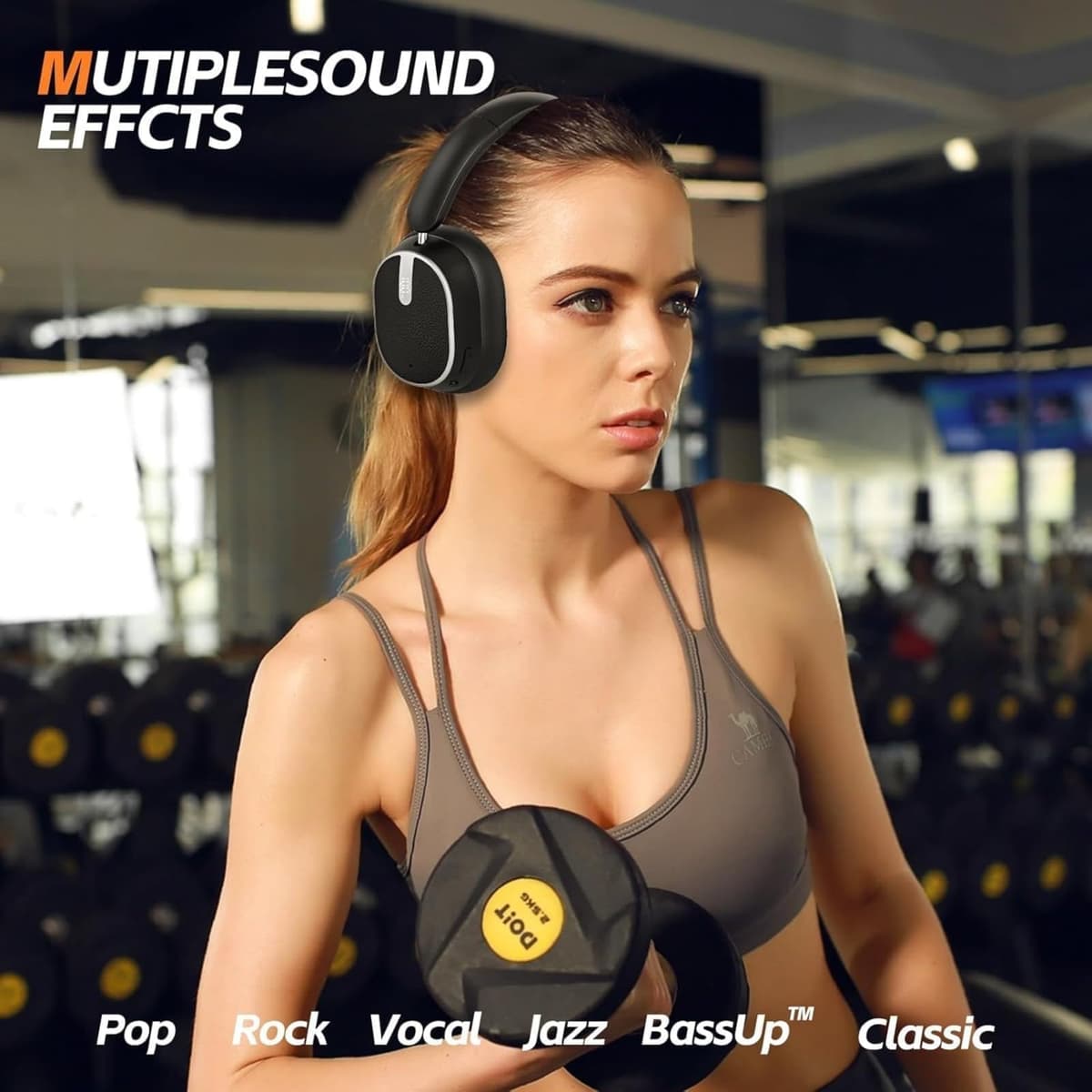 Hybrid Active Noise Cancelling Bluetooth Headphones,Bluetooth 6.0 Over Ear Wireless Headphones with 60H Playtime, Hi-Res Audio, Deep Bass, Memory Foam Ear Cups for Home Office Travel — view 8