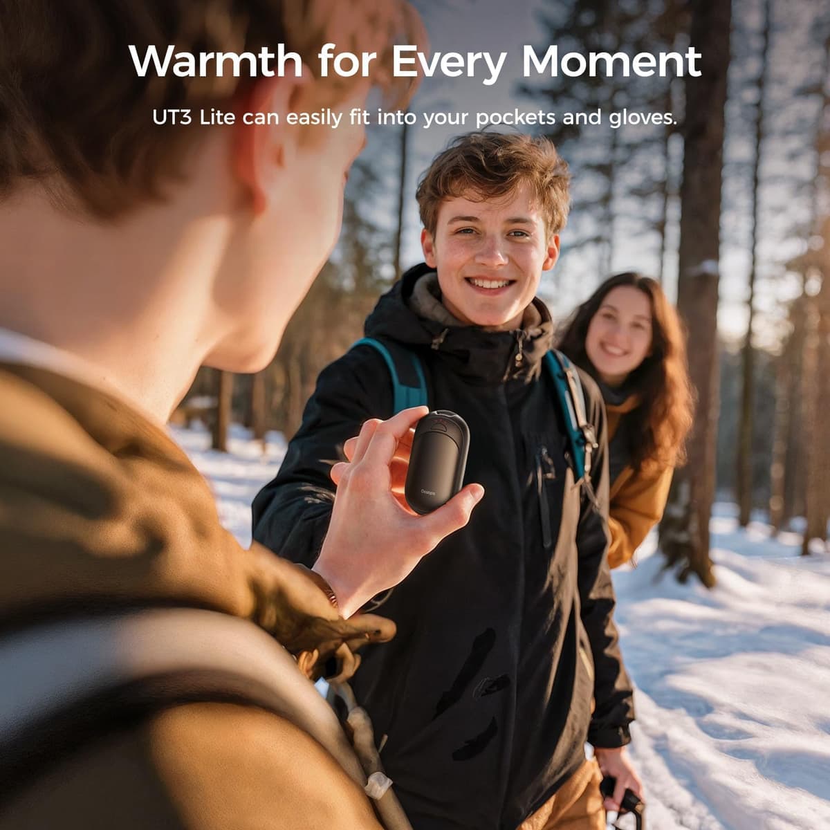 OCOOPA UT3 Lite Rechargeable Hand Warmers 2 Pack, Magnetic Electric Handwarmers Ultra Thin Light Portable for Pocket Gloves,3 Levels Heat, Up to 8 hrs, UL Certified, Tech Gifts for Men, Women — view 8