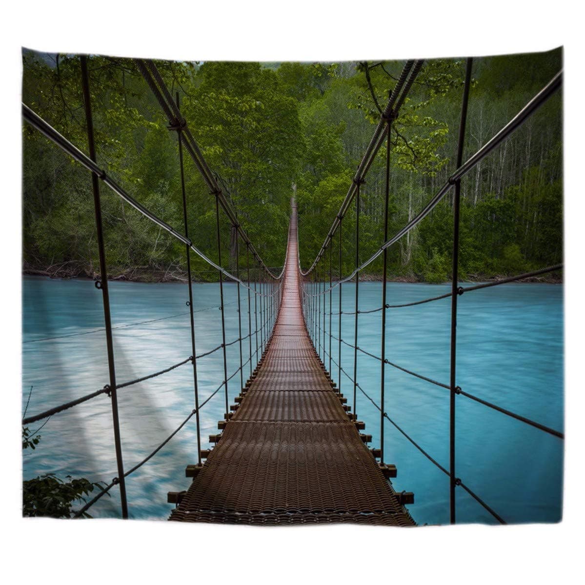 A.Monamour Mermaid And The Sailing Pirate Ship Art Print Fabric Wall Hanging Tapestry Wall Decors Window Curtains For Living Room Bedroom 180X200Cm/71"X80" — view 33