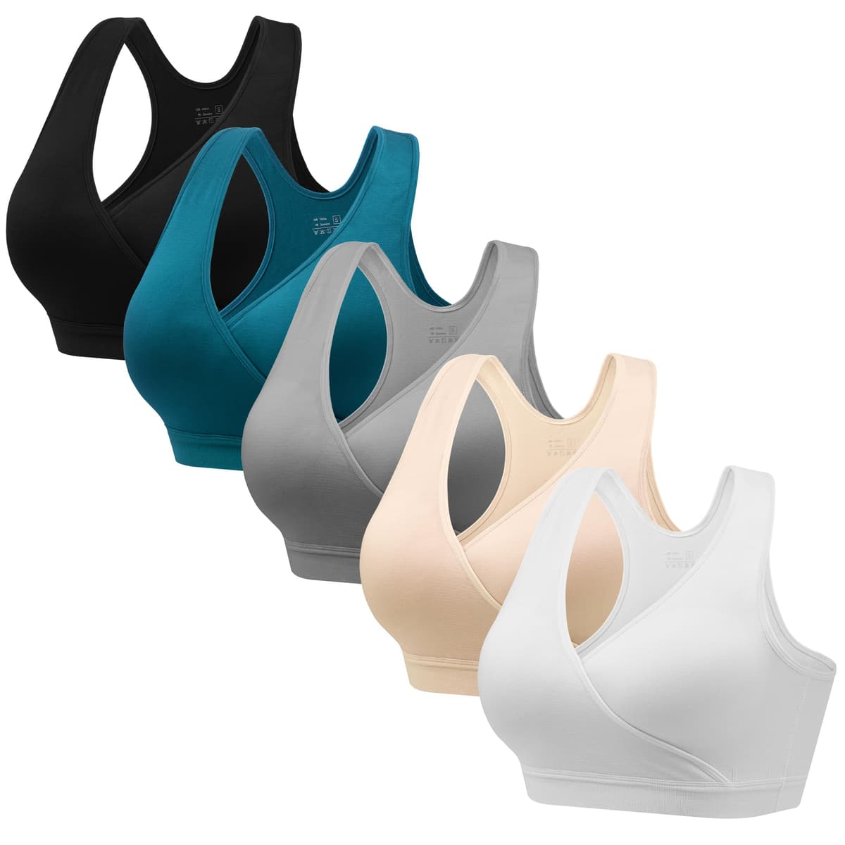 HBselect 3 Pack Women’s Nursing Bra Wireless Seamless Maternity Bra Breastfeeding Bras Bralette with Removable Bra Pads Extenders — view 10