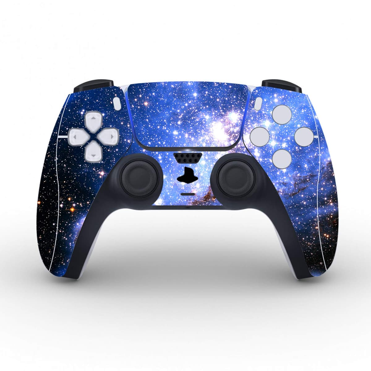 playvital Blue Galaxy Full Set Skin Decal for ps5 Console Disc Edition,Sticker Vinyl Decal Cover for ps5 Controller & Charging Station & Headset & Media Remote — view 2