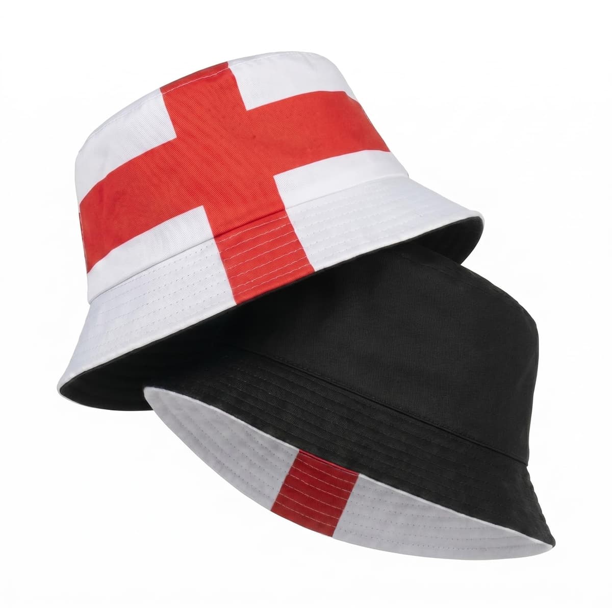 England Bucket Hat Reversible St George's Cross Polyester Sun Hat (56-58cm) Essential Football Fan Gear for Men & Women World Cup 2026 & St George's Day