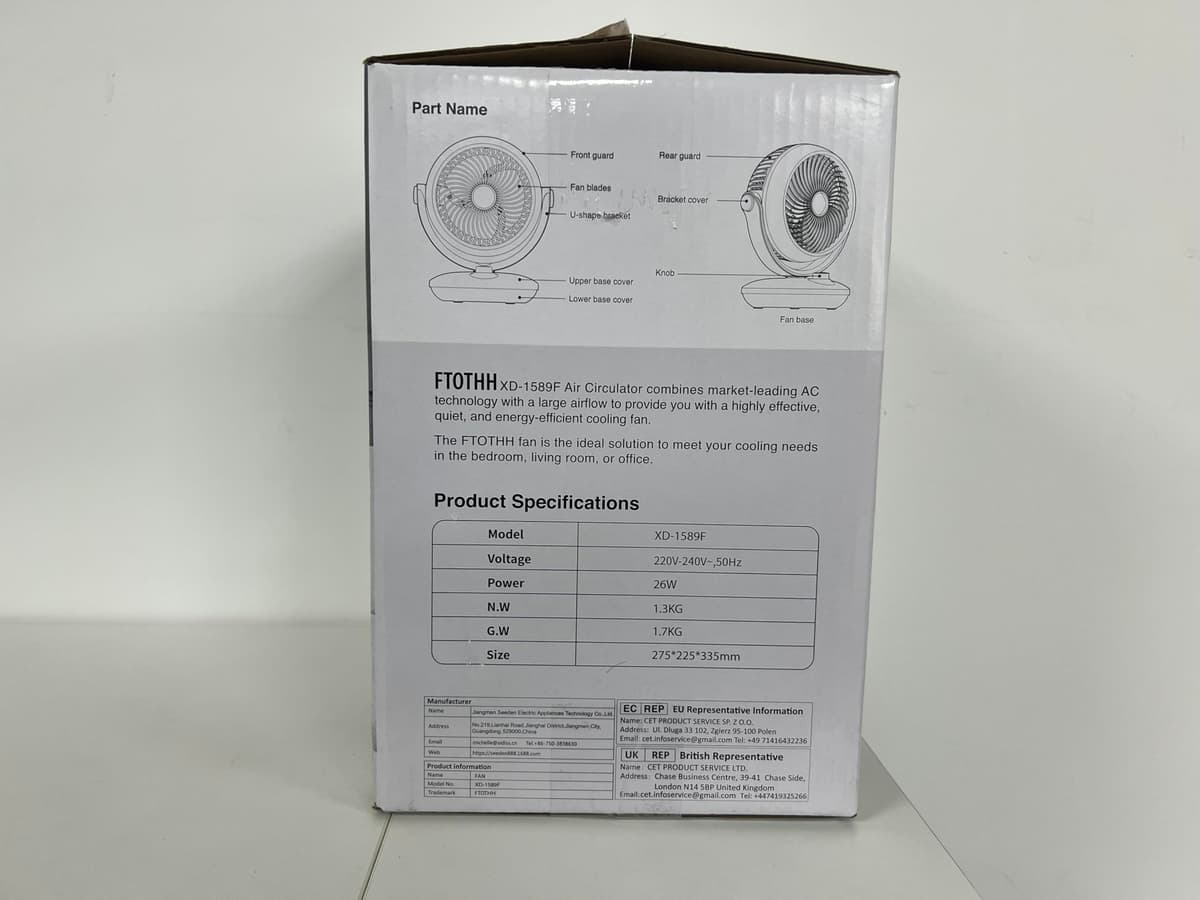 FTOTHH Plástico 3 Hojas para Ventilador, Reemplazo Resistente Ligero para Circulación — view 4
