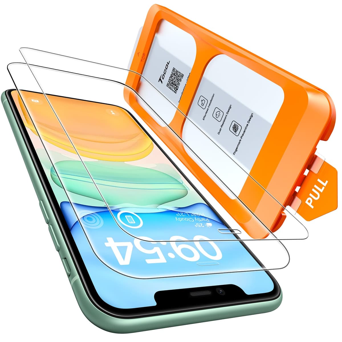 TOCOL Protector Pantalla para iPhone 17 Pro Max, Alineación Automática para Una Instalación Rápida, Cristal Templado de Dureza 9H Inastillable, HD Transparente, 2 Piezas — view 40