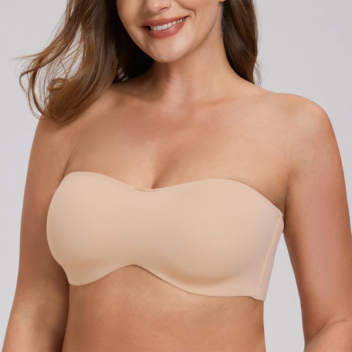 MELENECA - Sujetador con Aros sin Relleno Reductor sin Tirantes Bandeau para Mujer — view 3