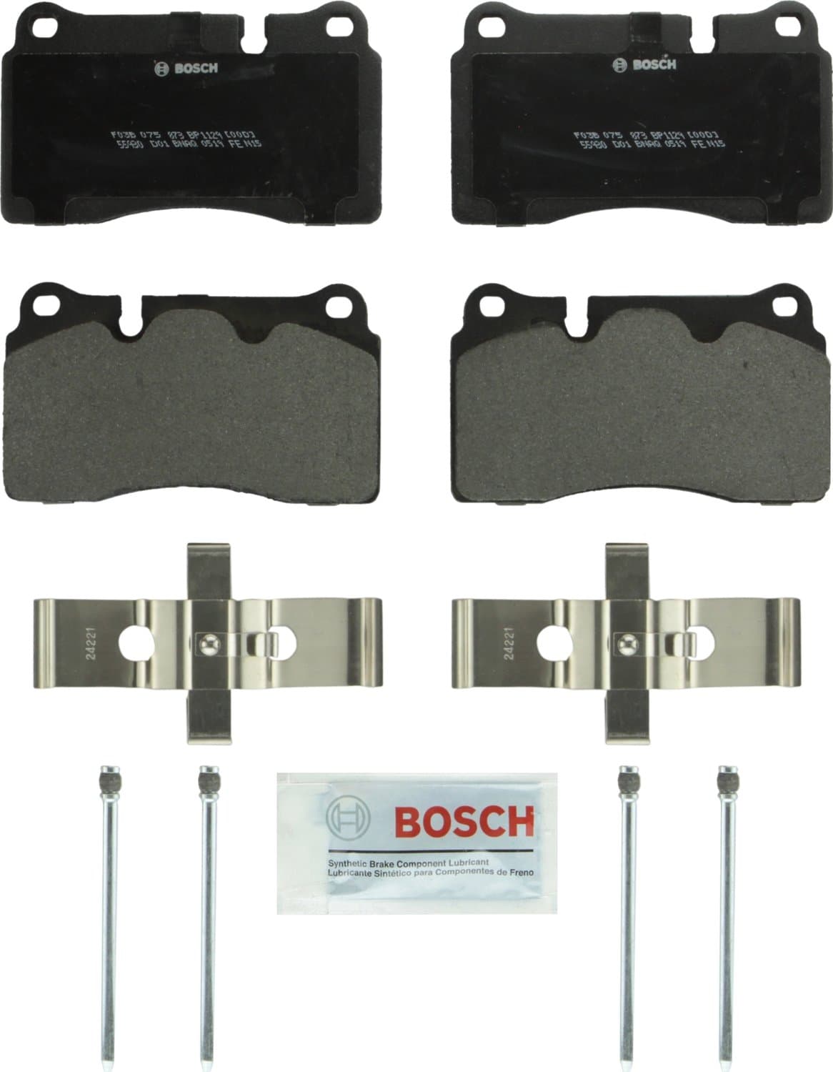Bosch BC914 QuietCast Premium Ceramic Disc Brake Pad Set For: Acura ILX; Honda Accord, Civic, CR-V, Element, Fit, Front — view 170
