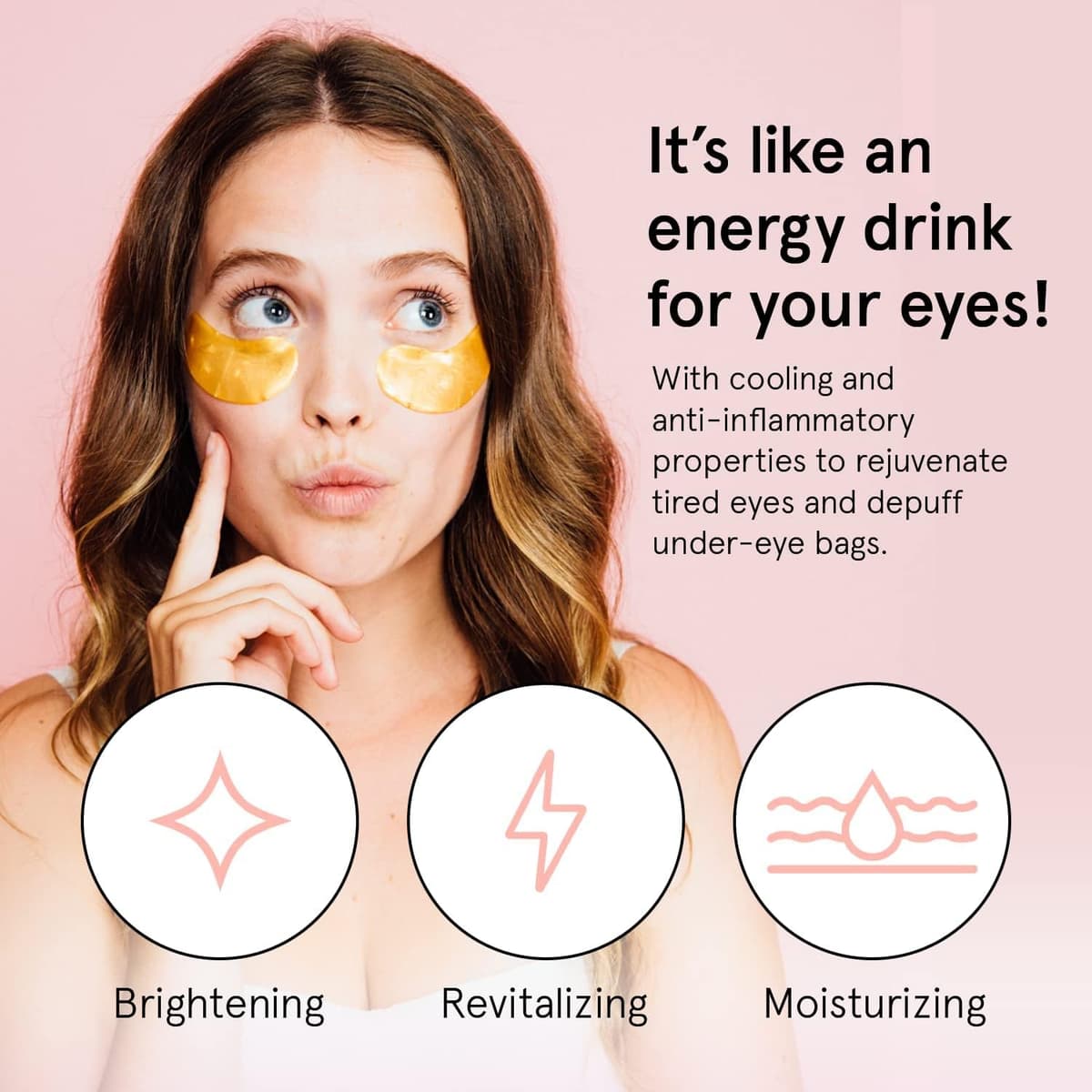 grace & stella Award Winning Under Eye Mask - Reduce Dark Circles, Puffy Eyes, Undereye Bags, Wrinkles - Under Eye Gel Patches, Vegan Cruelty-Free Self Care (4 Pairs, Gold) — view 2