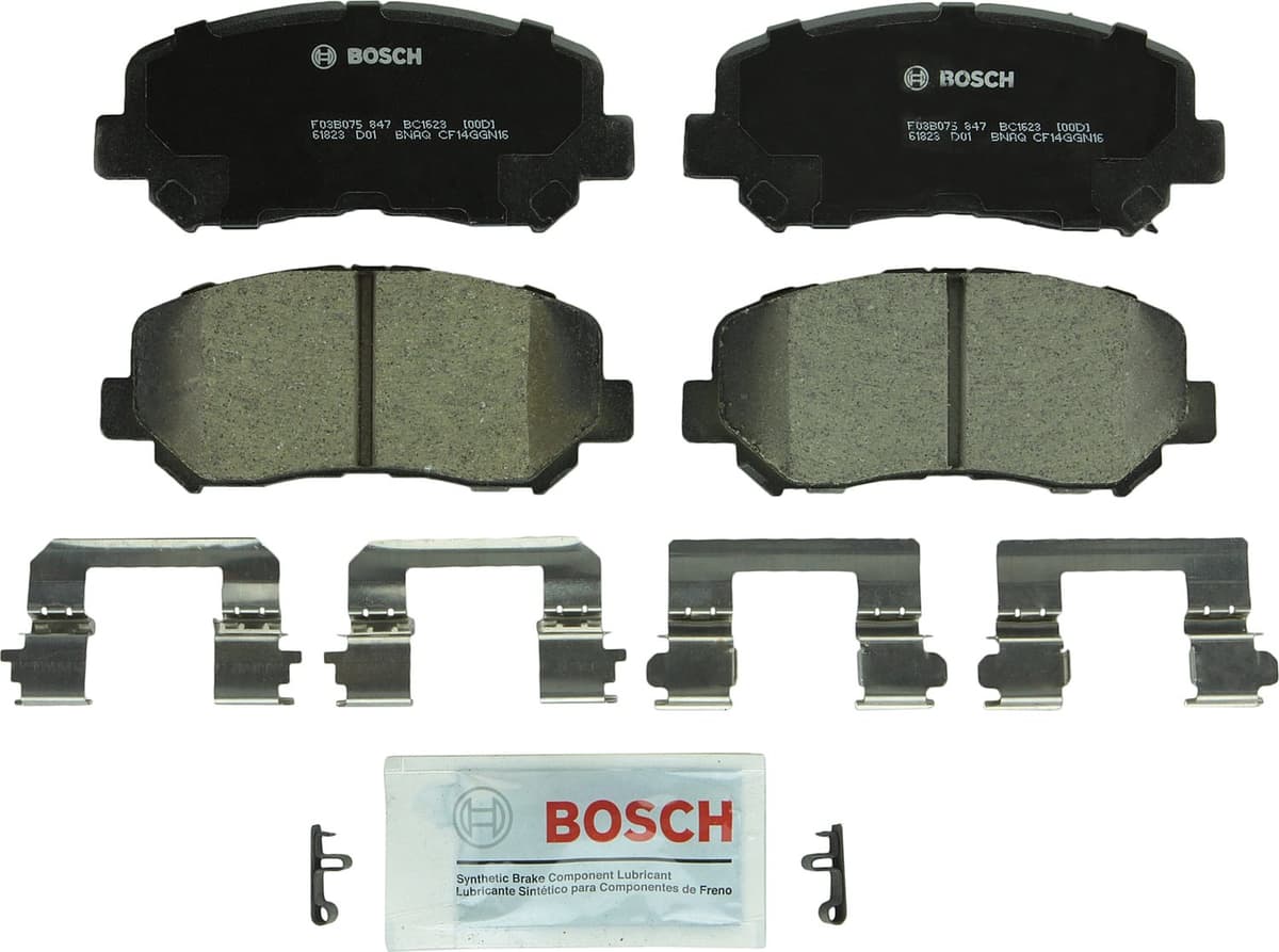 Bosch BC914 QuietCast Premium Ceramic Disc Brake Pad Set For: Acura ILX; Honda Accord, Civic, CR-V, Element, Fit, Front — view 259
