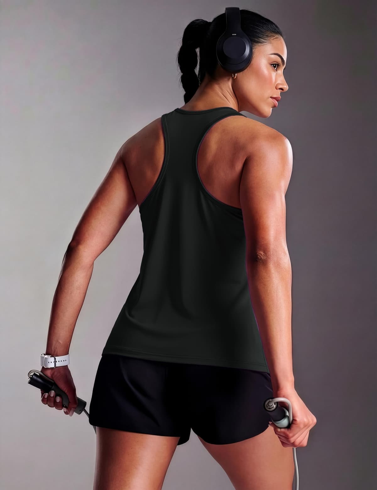 MAGCOMSEN Women's Workout Tank Tops Racerback Sleeveless Yoga Shirts Sun Protection UPF 80+ Gym Running Top — view 2