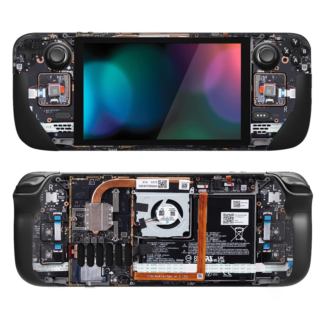 playvital Full Set Protective Skin Decal for Steam Deck LCD, Custom Stickers Vinyl Cover for Steam Deck OLED - Classics SNES Style — view 23