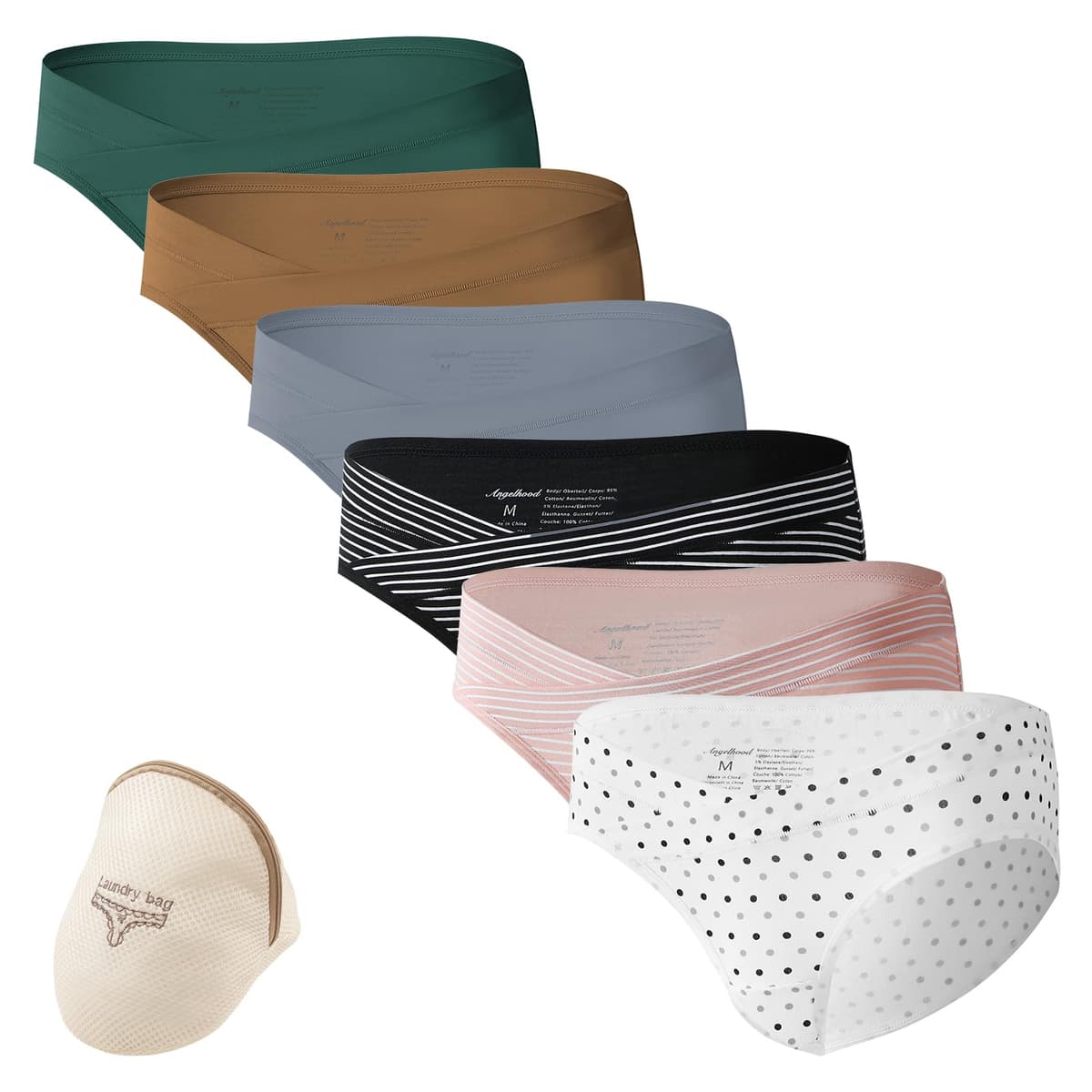 HBselect 6 Bragas Embarazadas Algodon U Forma Braguitas para Premamá Cintura Bajo Bragas Maternidad — view 15