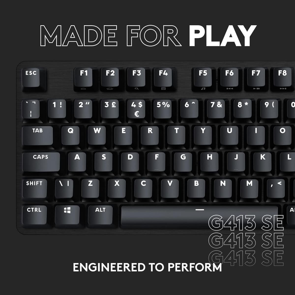 Logitech G G413 SE Full-Size Mechanical Gaming Keyboard - Backlit Keyboard with Tactile Mechanical Switches, Anti-Ghosting, C — view 8