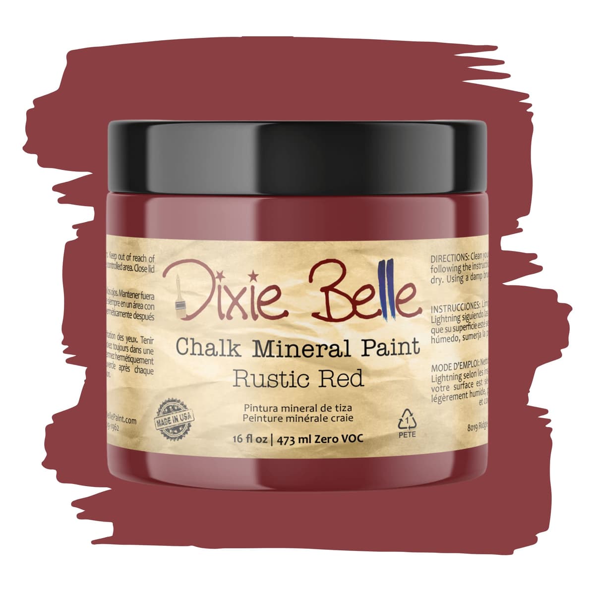 Dixie Belle Paint Company Chalk Finish Furniture Paint - Caviar (32oz) - Matte Black Chic Chalk Mineral DIY Furniture Paint — view 200