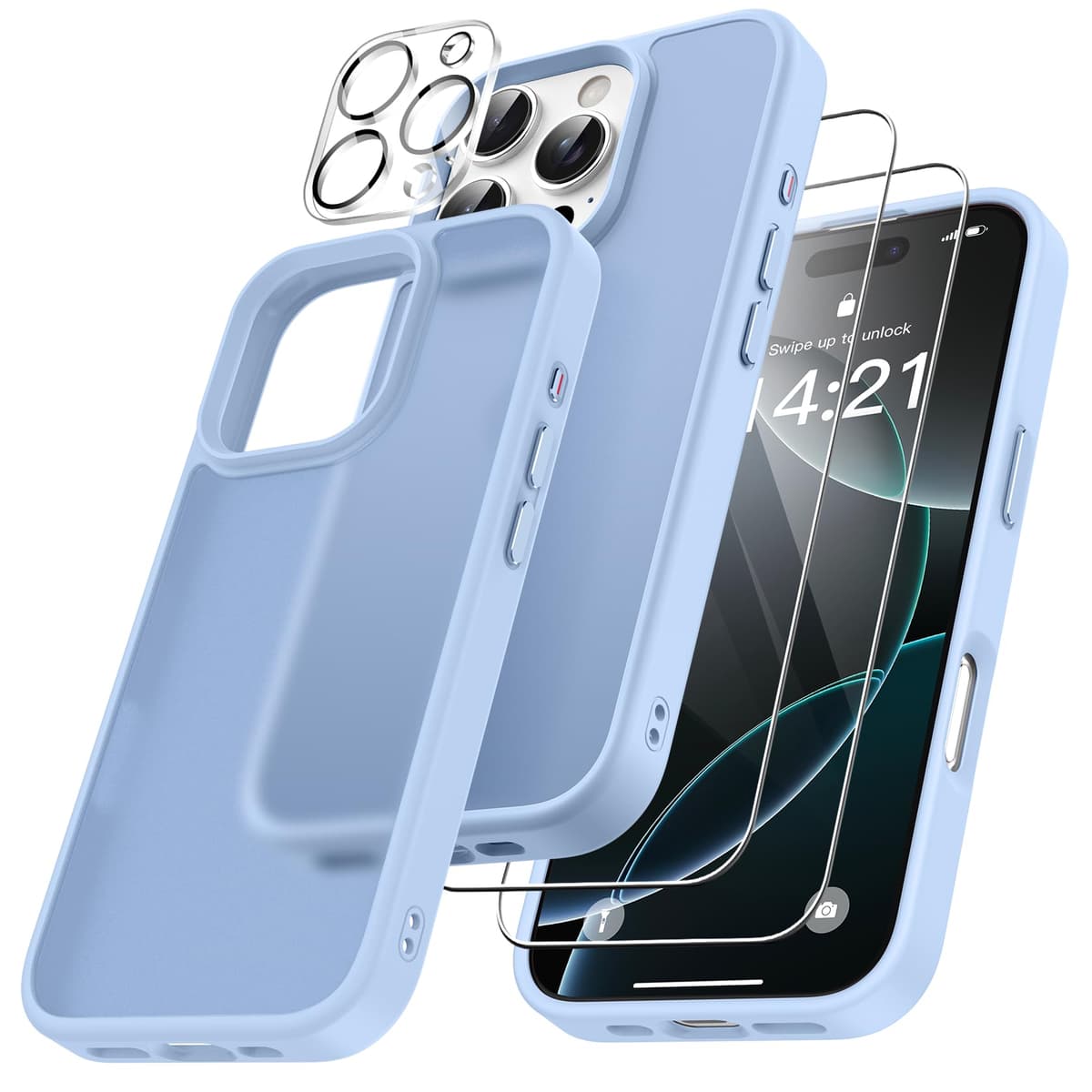 FLLAO 4 en 1 Funda para iPhone 15 con 2 Protector Pantalla y 1 Protector Lente Cámara, [Almohadilla de Aire integrada] Antigolpes Antiarañazos Carcasa 6,1 Pulgadas, Transparente — view 41