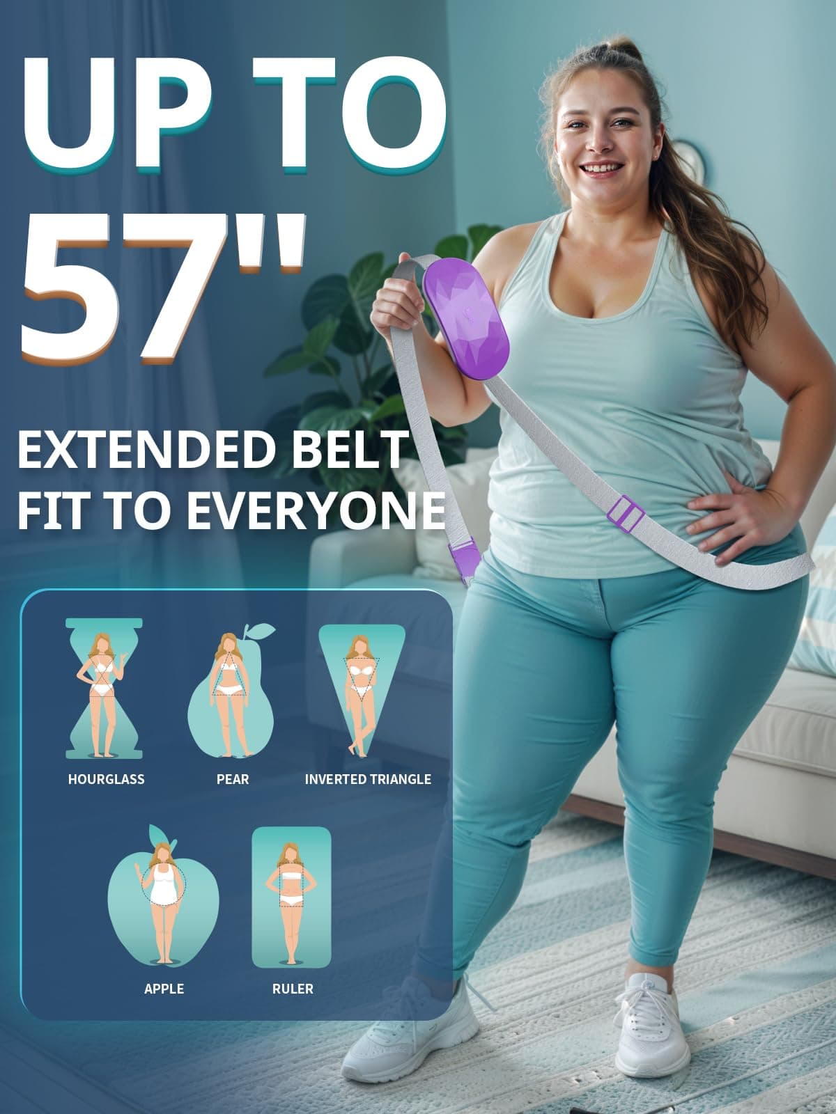 Almohadilla térmica portátil Slimpal, cinturón calefactor inalámbrico recargable para mujer, color blanco — view 5