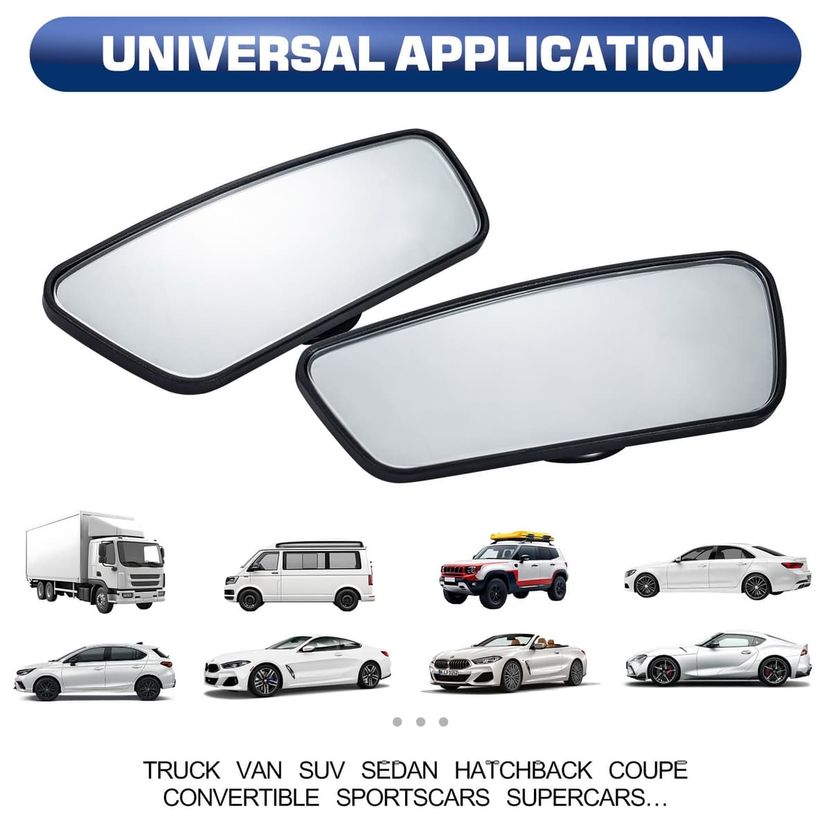 Spurtar 2 Pack Blind Spot Mirrors for Cars, HD Glass Framed Convex Rear View Blind Spot Mirror Stick on with 360° Rotation Adjustable blindspot mirror for Trucks, Cars, SUVs, RVs, and Vans — view 5
