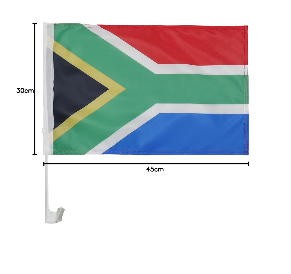 AZ FLAG South Africa Car Flag 18'' x 12'' - South African Car flags 30 x 45cm - Banner 18x12 INCHES PLASTIC STICK — view 5