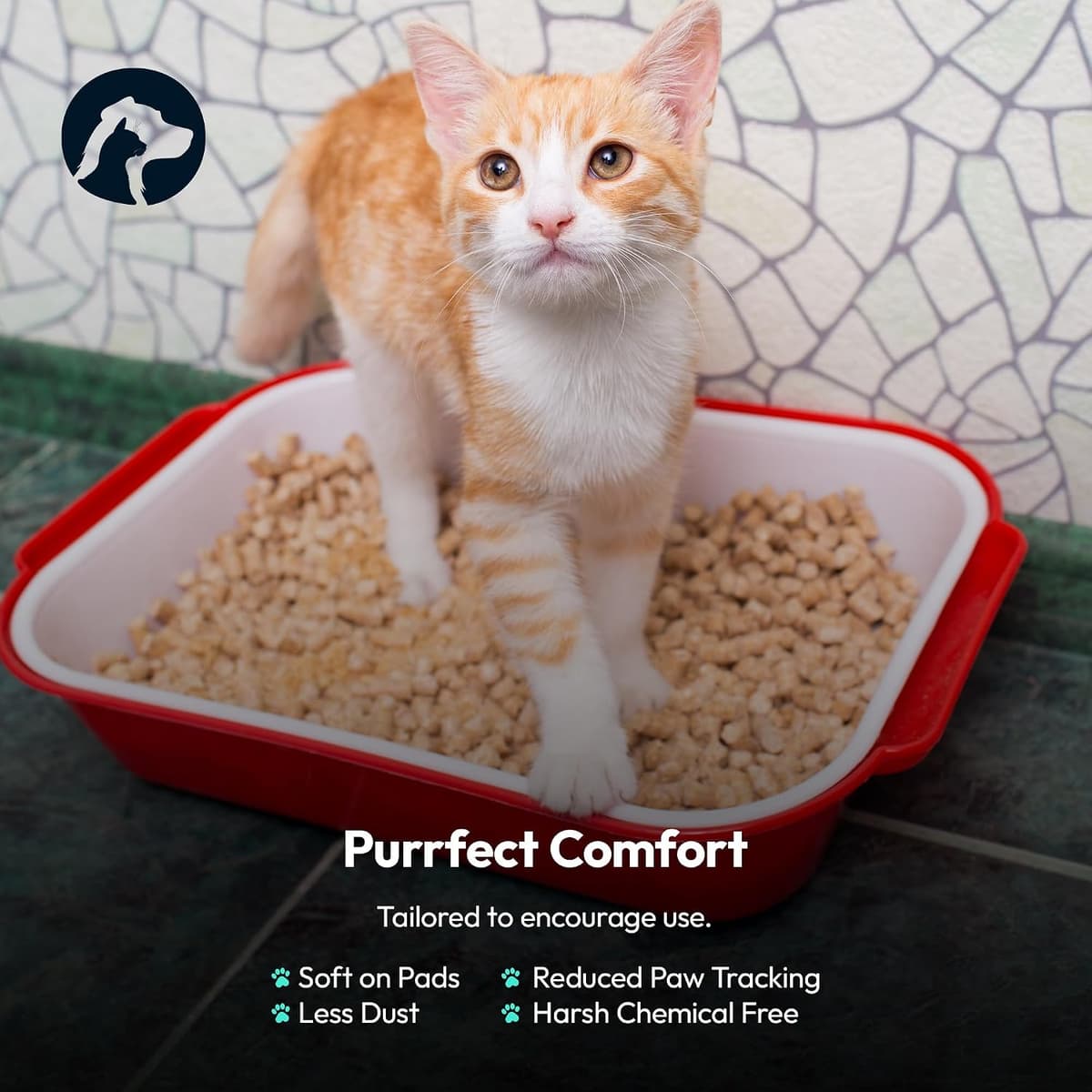 Oscars Cat Litter 30L - Ultra-Absorbent Wood Pellet Cat Litter - Non-Clumping, Dust-Free, Odour Control Wood Pellets for Cats & Kittens - Biodegradable, All Natural Virgin Softwood