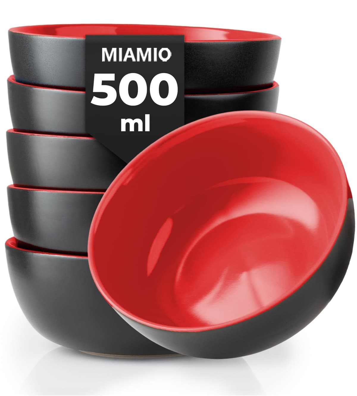 MIAMIO - 6 x 350 ml Juego de Taza de Café/Copa de desayuno - Le Papillon Colección (Negro) — view 35
