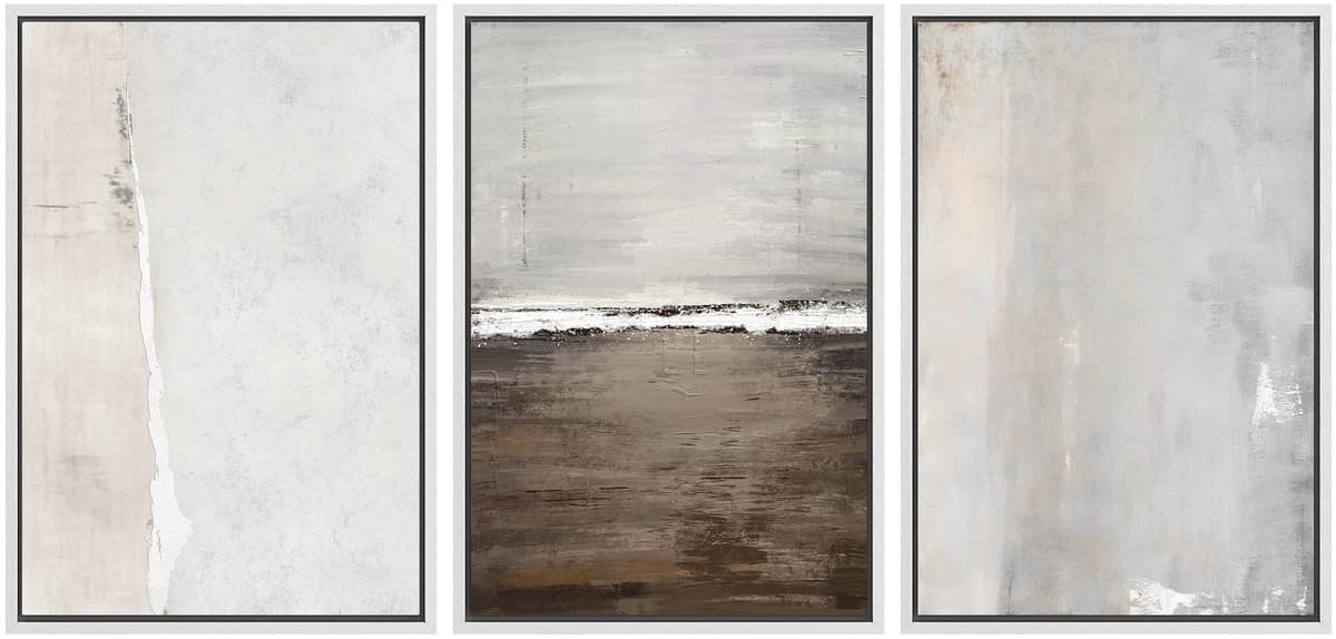 SIGNWIN Framed Canvas Print Wall Art Set Coastal Serenity Abstract Seaside Illustrations Modern Art Decorative Rustic Calm/Zen for Living Room, Bedroom, Office - 24"x36"x3 Natural — view 48