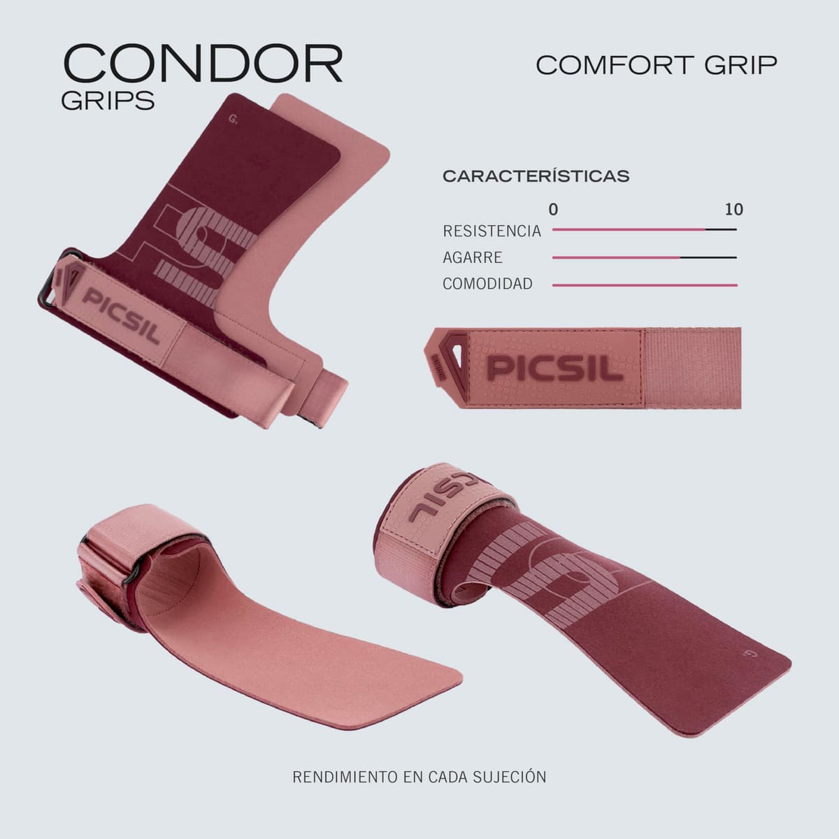 PICSIL - Calleras Condor | Uso con Magnesio | Gran Protección Comodidad y Agarre | para Cross Training Calistenia y Gimnasio | para Todos los Atletas y Niveles — view 4